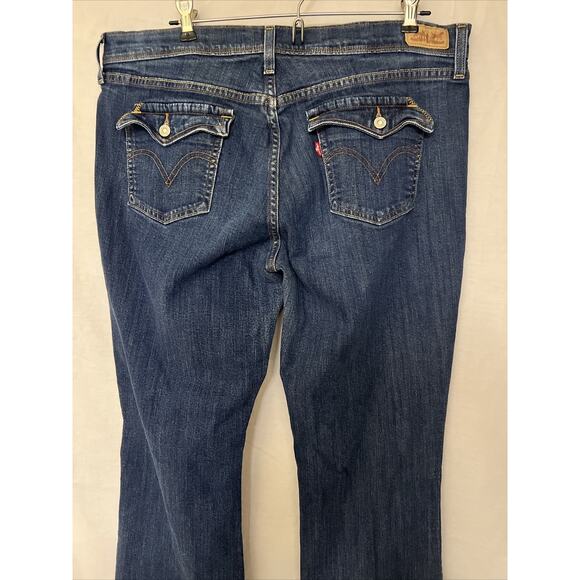 Levi's 515 Ladies Size 14M Bootcut Medium Wash Denim Stretch Mid Rise Jeans - Picture 7 of 13